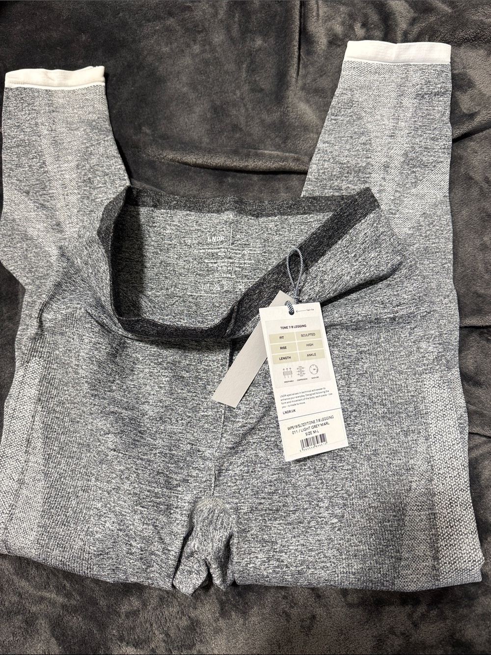 LNDR Gray Seamless High-Waist Leggings M/L